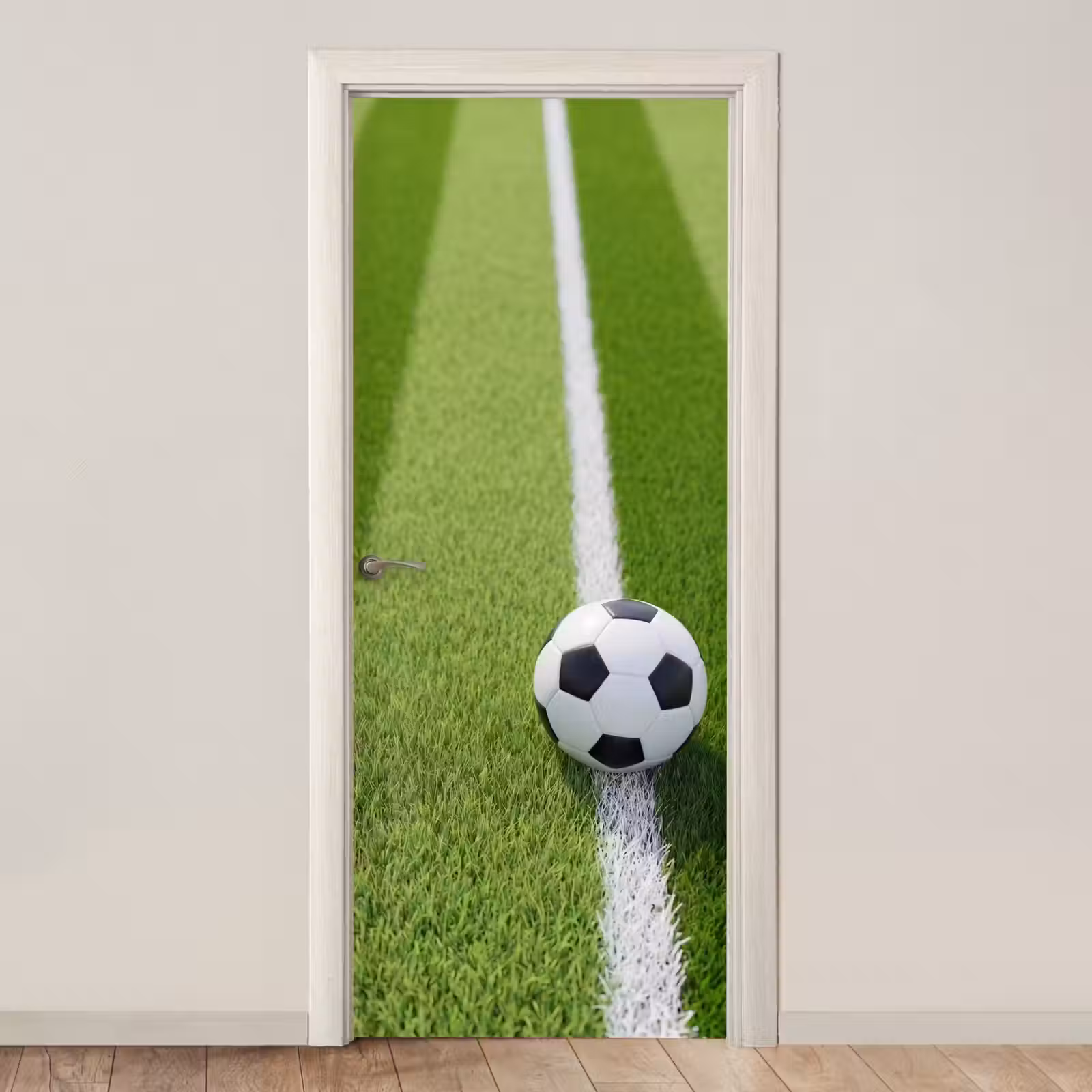 Deursticker - Voetbal - Grasveld - Sport - Groen — 1