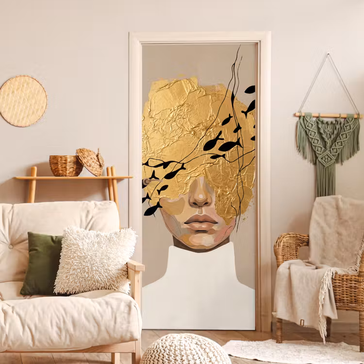 Deursticker - Modern - Vrouw - Goud — 4