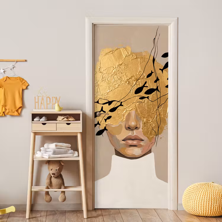 Deursticker - Modern - Vrouw - Goud — 6