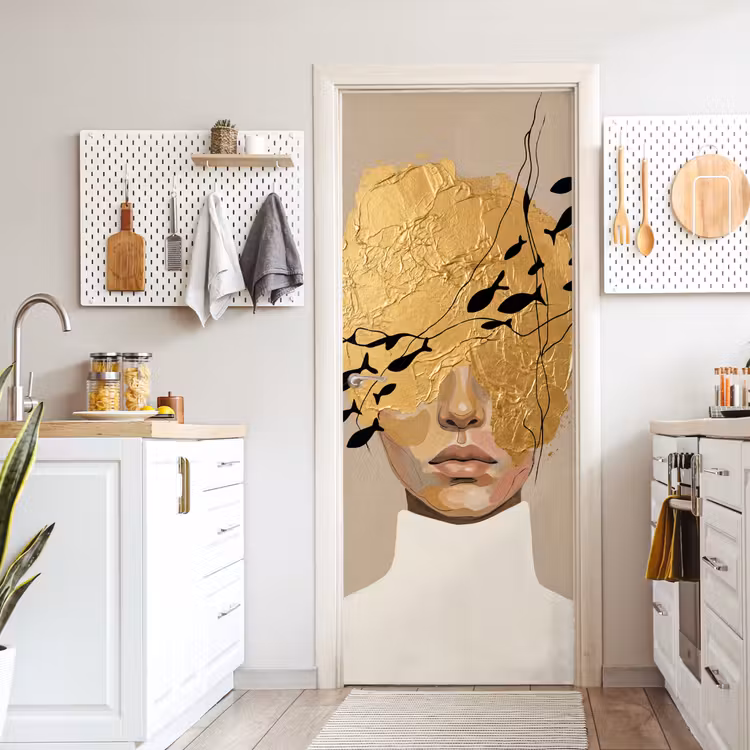 Deursticker - Modern - Vrouw - Goud — 7