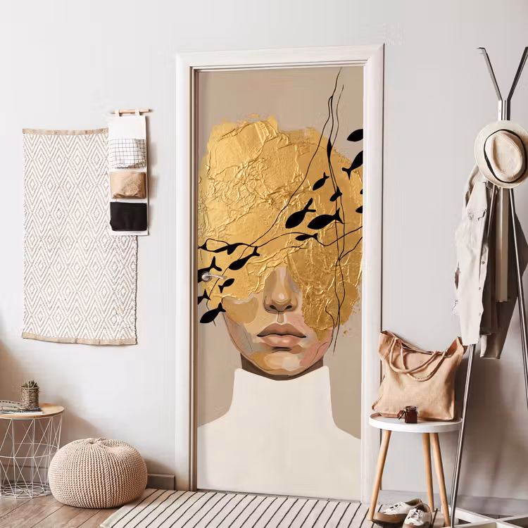 Deursticker - Modern - Vrouw - Goud — 8