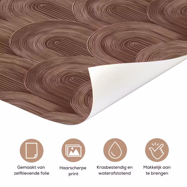 Deursticker - Ritmisch - Effect - Bruin — 3