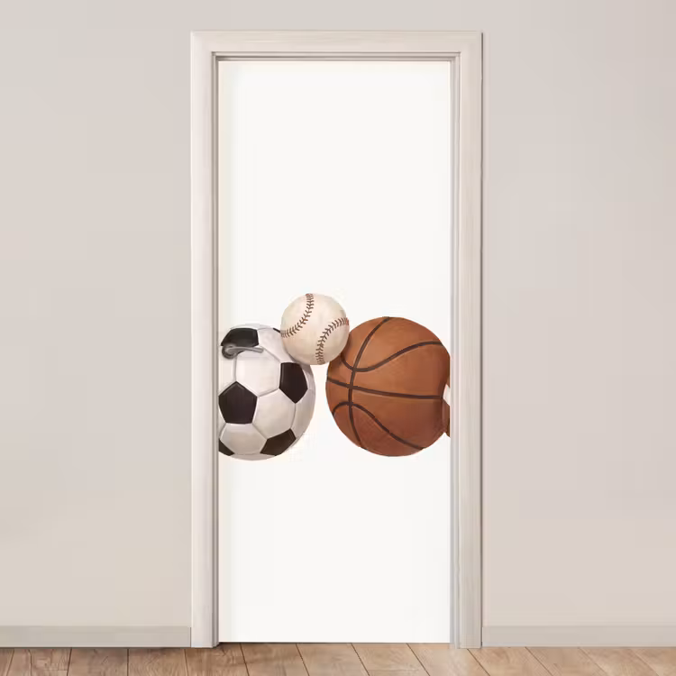 Deursticker - Sport - Ballen - Illustratie — 1