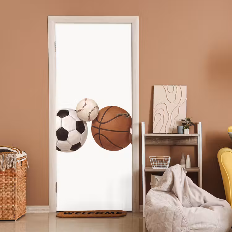 Deursticker - Sport - Ballen - Illustratie — 2