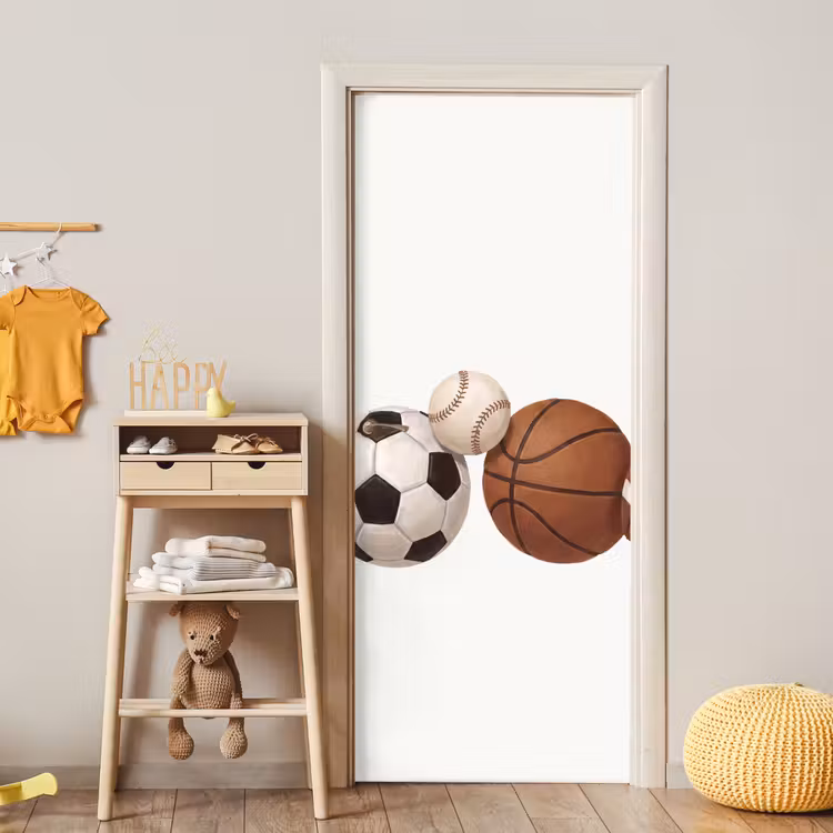 Deursticker - Sport - Ballen - Illustratie — 6