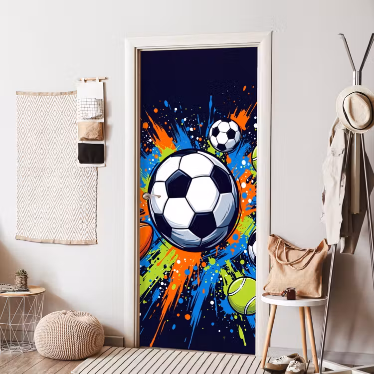 Deursticker - Sport - Ballen - Kleurrijk — 8