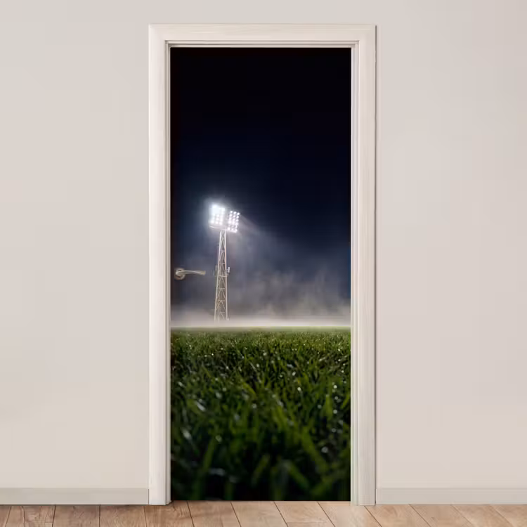 Deursticker - Stadion - Lichtmast - Sport - Nacht — 1