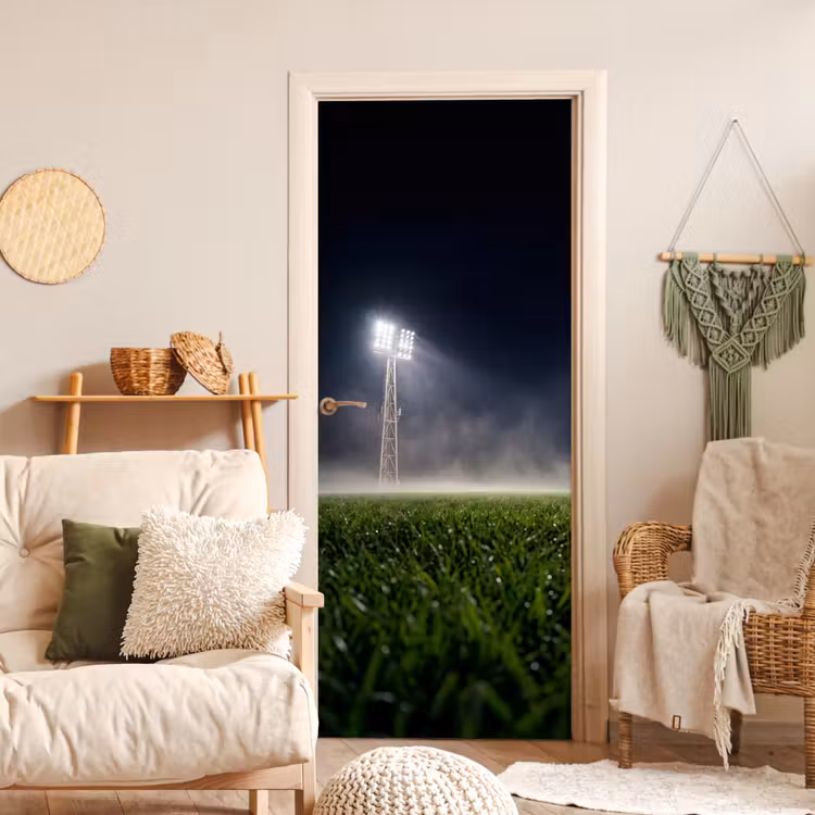 Deursticker - Stadion - Lichtmast - Sport - Nacht — 4