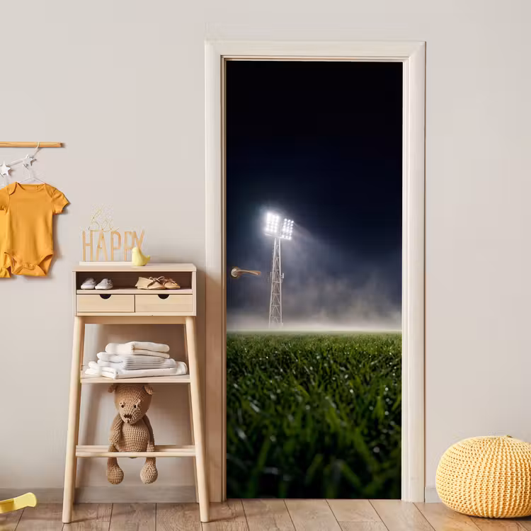 Deursticker - Stadion - Lichtmast - Sport - Nacht — 6