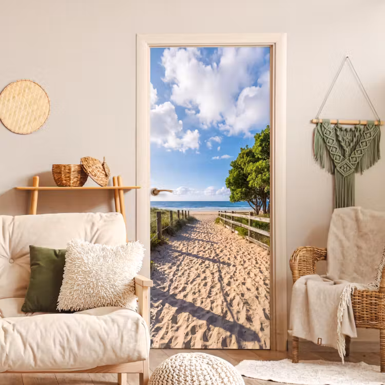 Deursticker - Strand - Zandpad - Oceaan - Natuur — 4