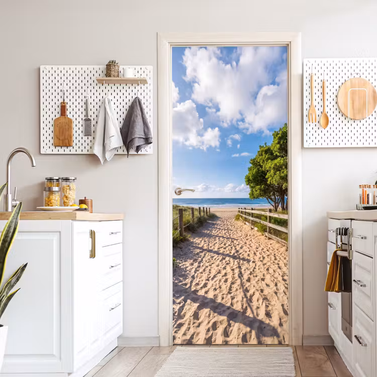 Deursticker - Strand - Zandpad - Oceaan - Natuur — 7