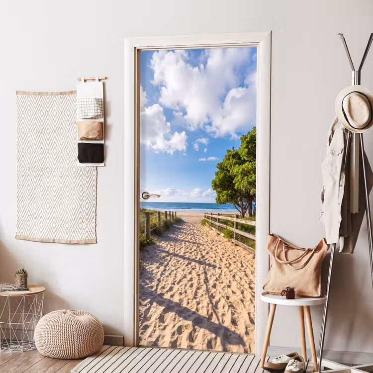 Deursticker - Strand - Zandpad - Oceaan - Natuur — 8