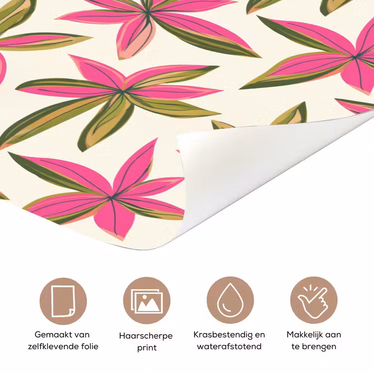 Deursticker - Tropisch - Bloem - Roze — 3
