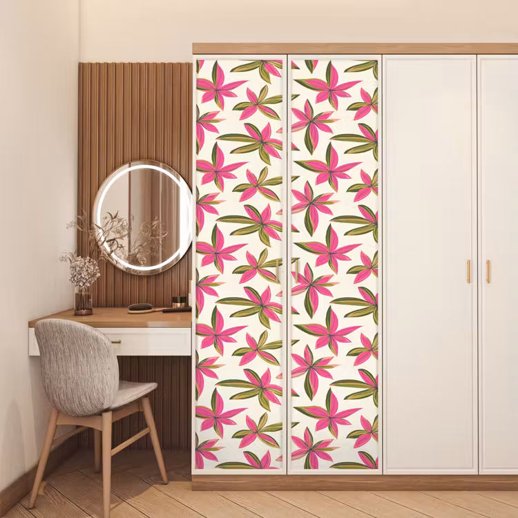 Deursticker - Tropisch - Bloem - Roze — 5