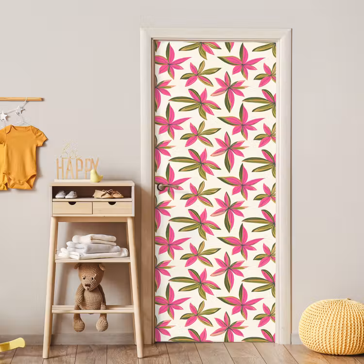 Deursticker - Tropisch - Bloem - Roze — 6