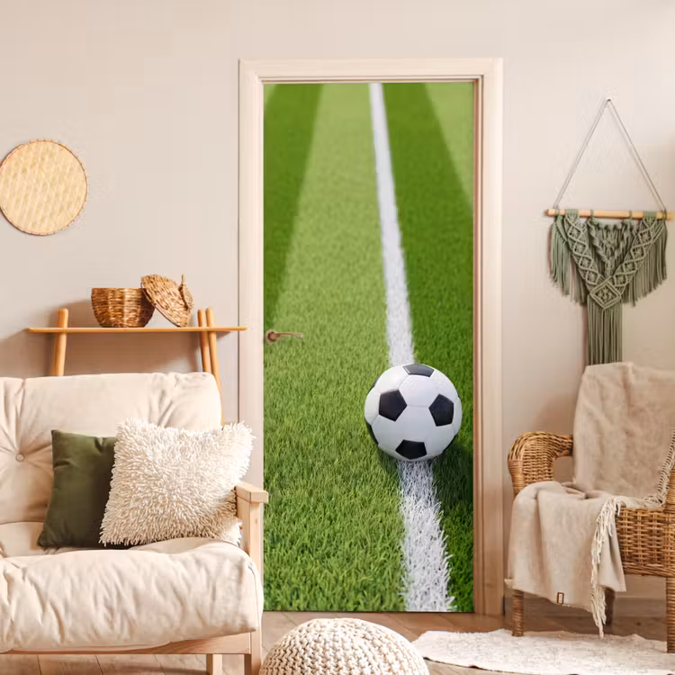 Deursticker - Voetbal - Grasveld - Sport - Groen — 4