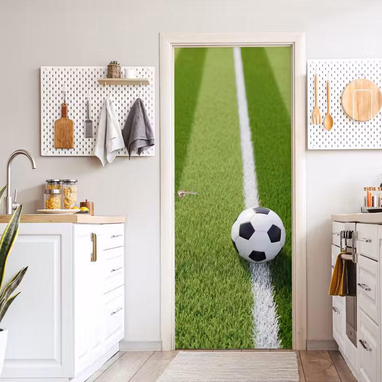 Deursticker - Voetbal - Grasveld - Sport - Groen — 7