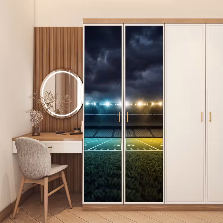 Deursticker - Voetbal - Stadion - Nacht - Modern — 5