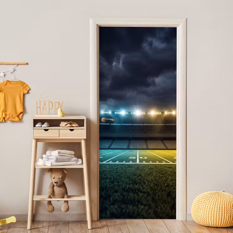 Deursticker - Voetbal - Stadion - Nacht - Modern — 6