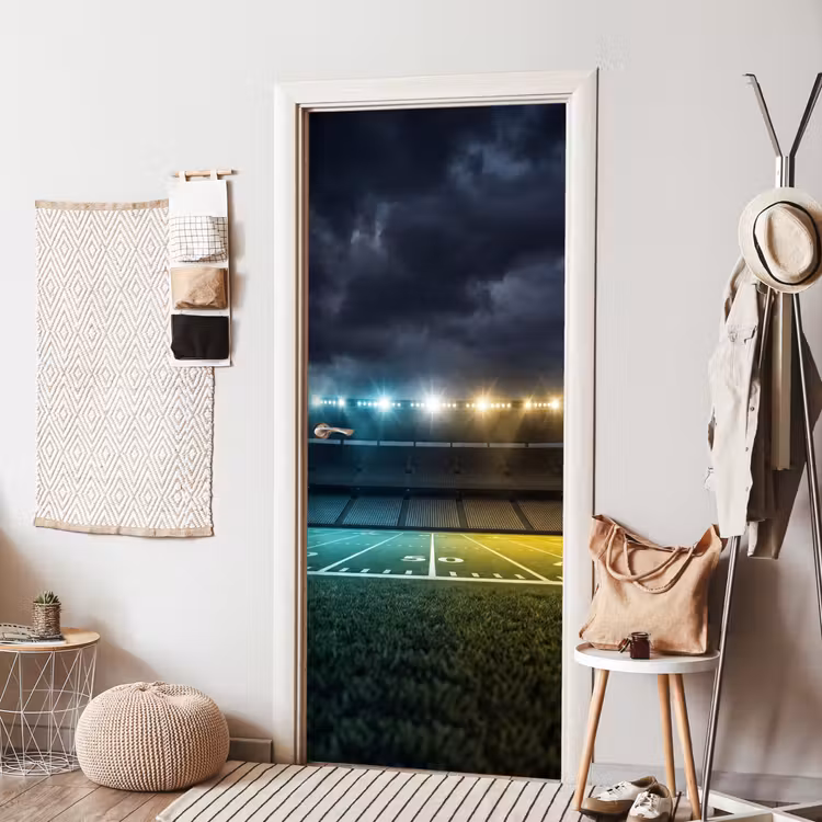 Deursticker - Voetbal - Stadion - Nacht - Modern — 8