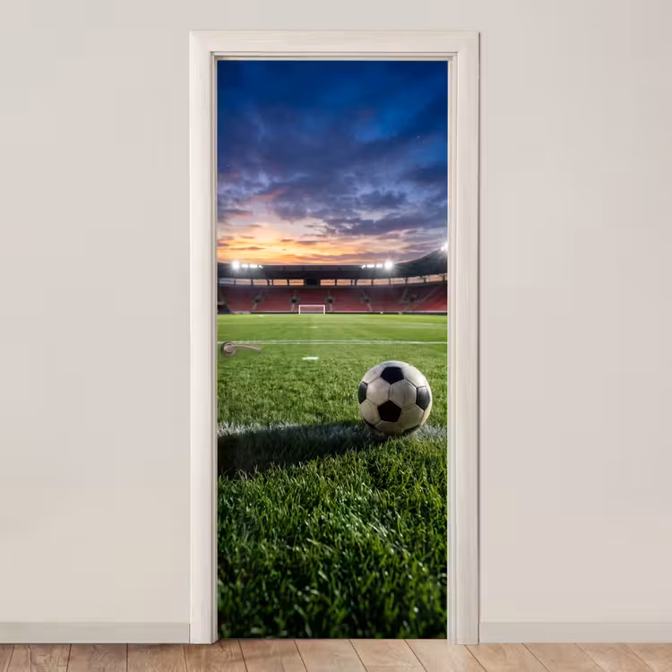 Deursticker - Voetbal - Stadion - Sport - Groen — 1