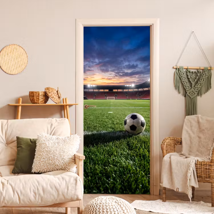 Deursticker - Voetbal - Stadion - Sport - Groen — 4