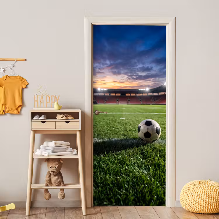 Deursticker - Voetbal - Stadion - Sport - Groen — 6