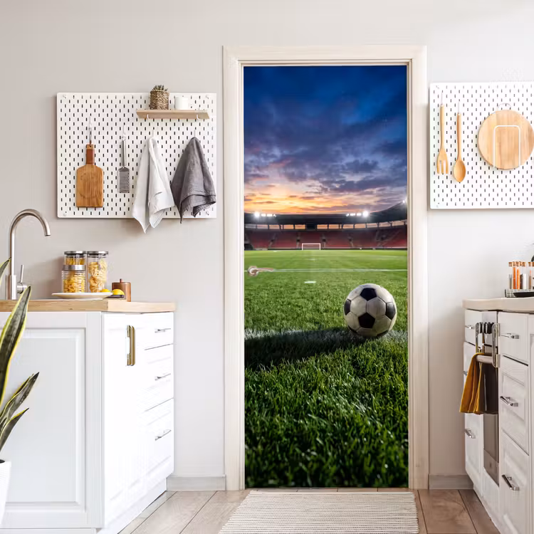 Deursticker - Voetbal - Stadion - Sport - Groen — 7