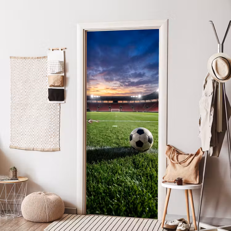Deursticker - Voetbal - Stadion - Sport - Groen — 8