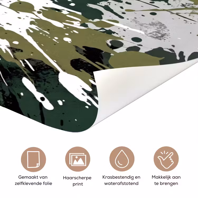Deursticker - Voetbal - Verf - Spetters - Groen — 3