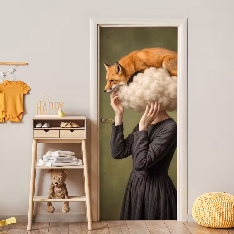 Deursticker - Vos - Surrealistisch - Groen — 6