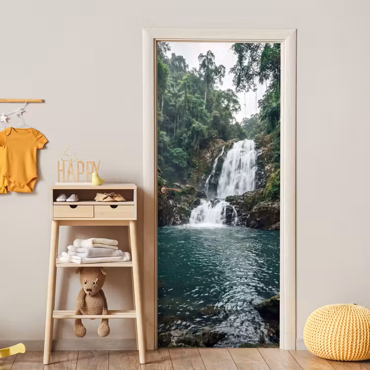 Deursticker - Waterfall - Forest - Nature - Greenkhgyguyg — 6