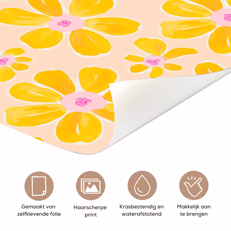 Deursticker - Zomers - Bloemen - Geel — 3