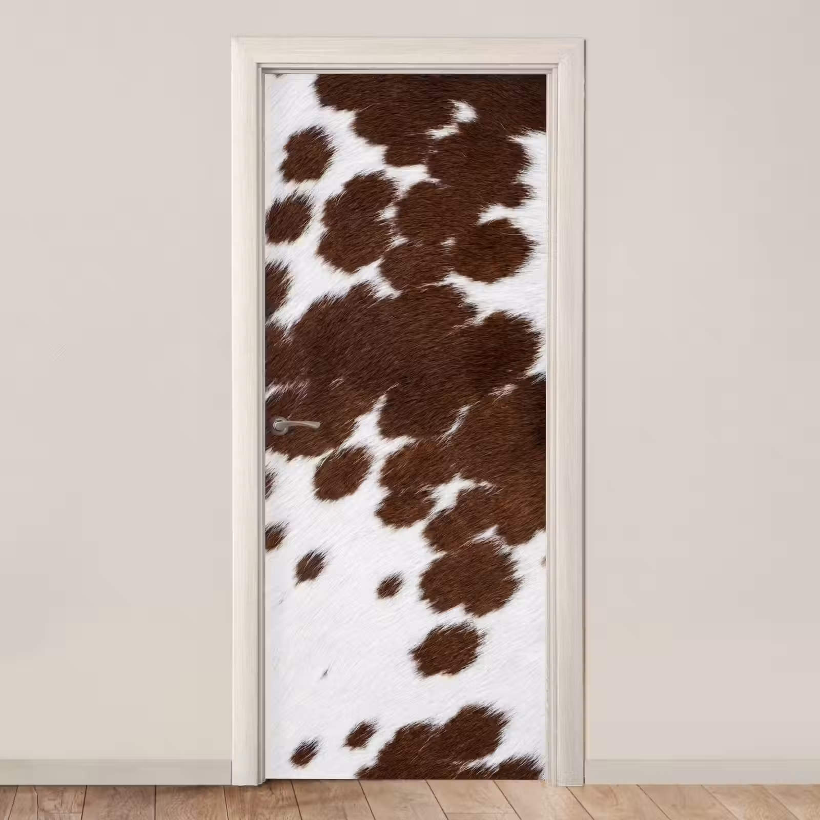 Deursticker - Koeienhuid - Klassiek - Bruin — 1