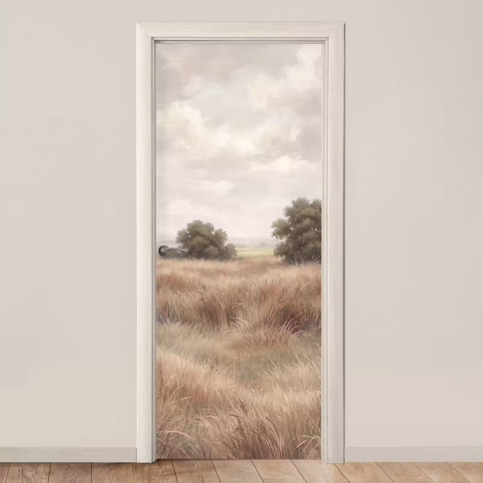 Deursticker - Landschap - Minimalistisch - Beige — 1
