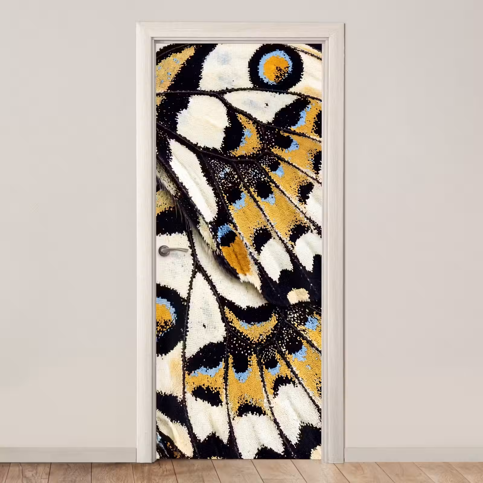 Deursticker - Vlinder - Vleugel - Geel — 1