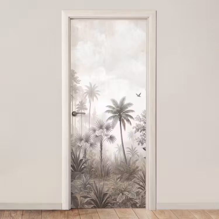 Deursticker - Jungle - Palmbomen - Natuur — 1