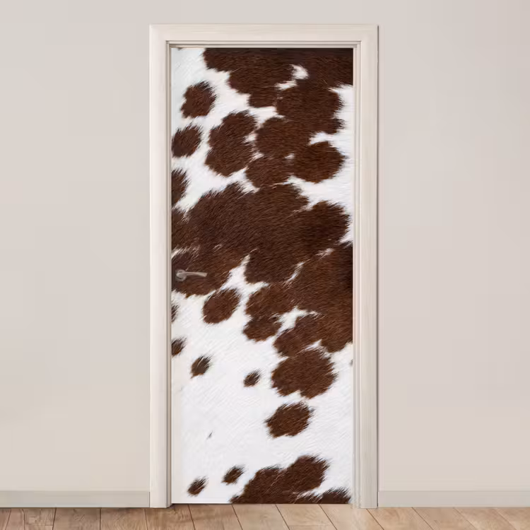 Deursticker - Koeienhuid - Klassiek - Bruin — 1