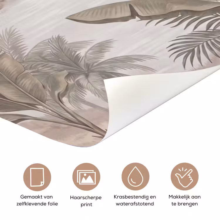 Deursticker - Kraanvogels - Palmbomen - Tropisch — 3