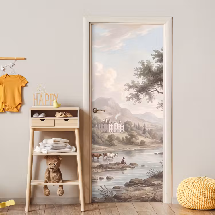 Deursticker - Landhuis - Rivier - Vee — 6