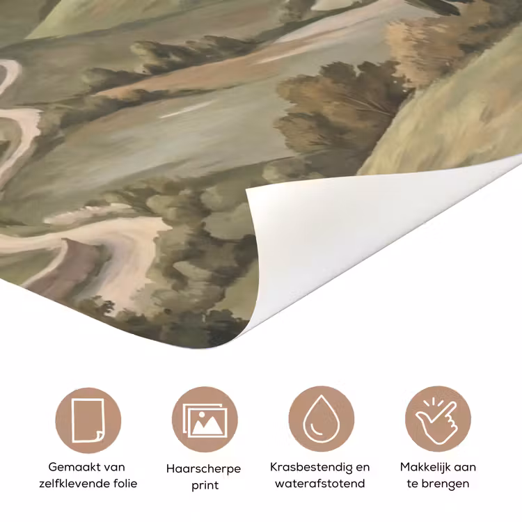 Deursticker - Landschap - Heuvels - Zandpad - Groen — 3