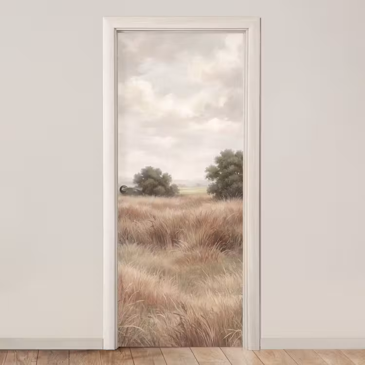 Deursticker - Landschap - Minimalistisch - Beige — 1