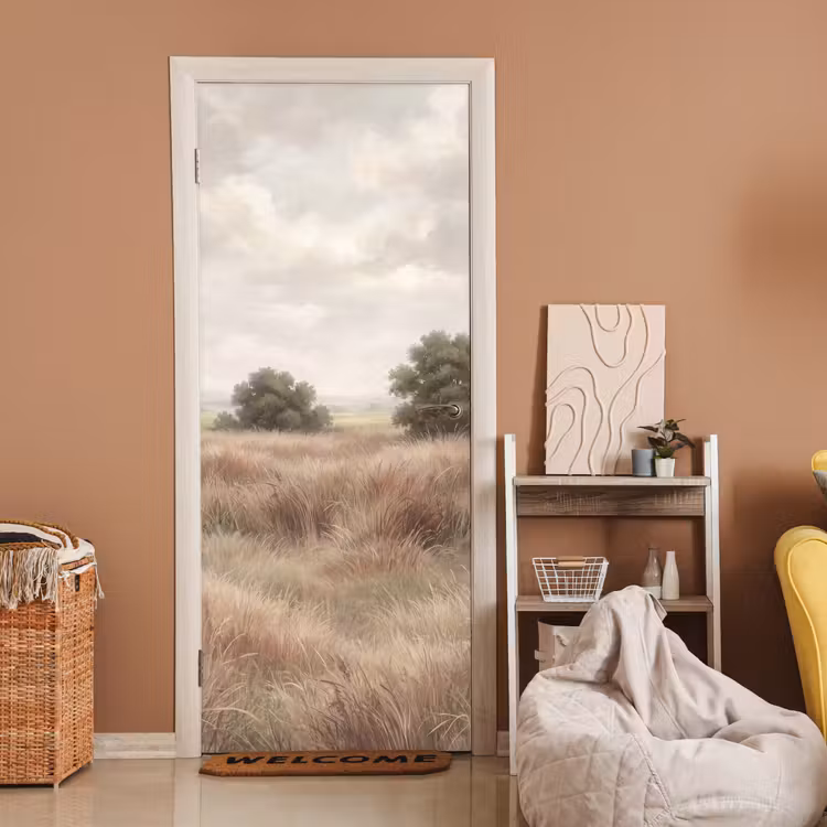 Deursticker - Landschap - Minimalistisch - Beige — 2