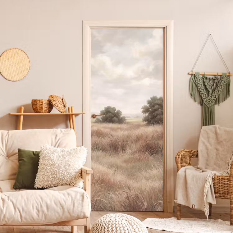 Deursticker - Landschap - Minimalistisch - Beige — 4