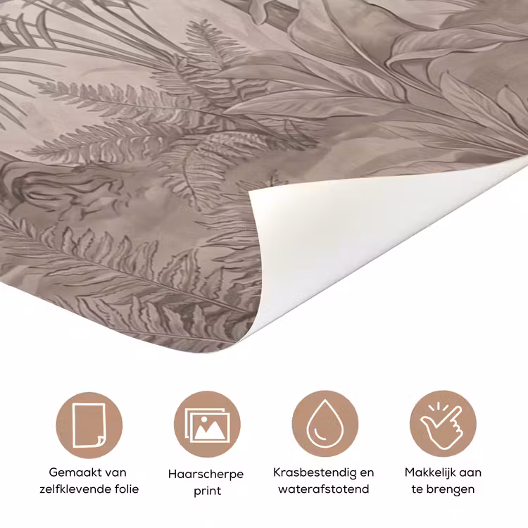 Deursticker - Natuur - Jungle - Ringstaartmaki - Bruin — 3