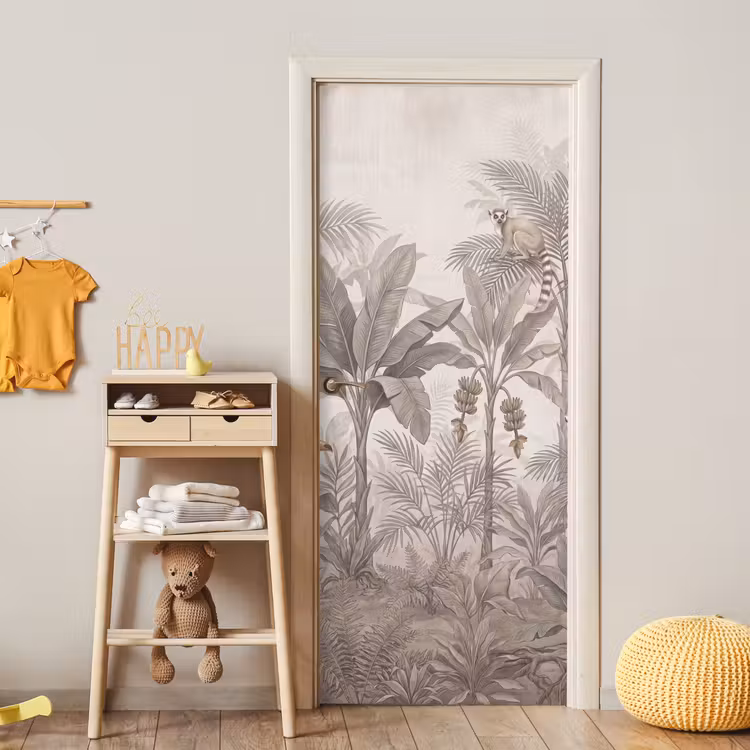 Deursticker - Natuur - Jungle - Ringstaartmaki - Bruin — 6