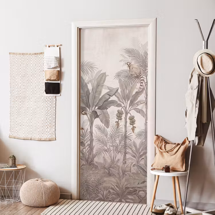 Deursticker - Natuur - Jungle - Ringstaartmaki - Bruin — 8
