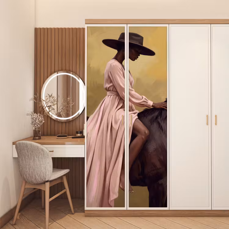 Deursticker - Paard - Klassiek - Oker — 5