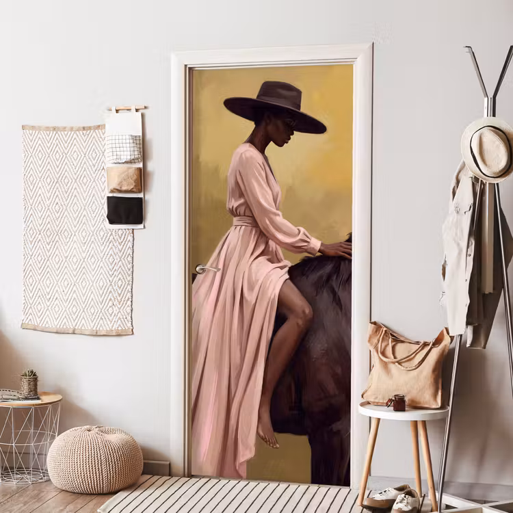 Deursticker - Paard - Klassiek - Oker — 8
