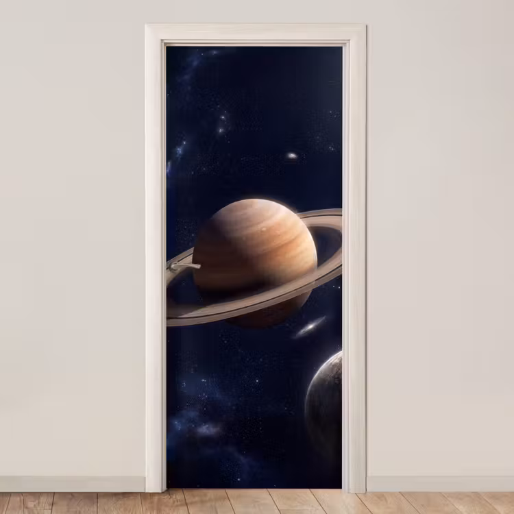 Deursticker - Planeten - Saturnus - Ruimte — 1